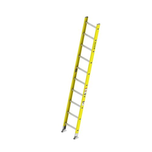 ESCALERA MULTIPROPOSITO EN FIBRA DE VIDRIO 16 PASOS COLOR AMARILLO